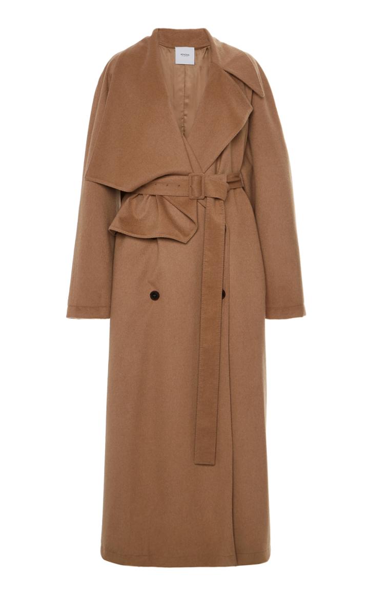 Moda Operandi Agnona Waterproof Camelhair Flannel Trench Coat