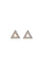 Mateo Mini Diamond Triangle Stud Earrings