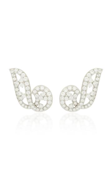 Gioia Vintage Platinum And Diamond Earrings