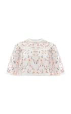 Moda Operandi Needle & Thread Sweet Petal Embroidered Tulle Cape Size: Xs