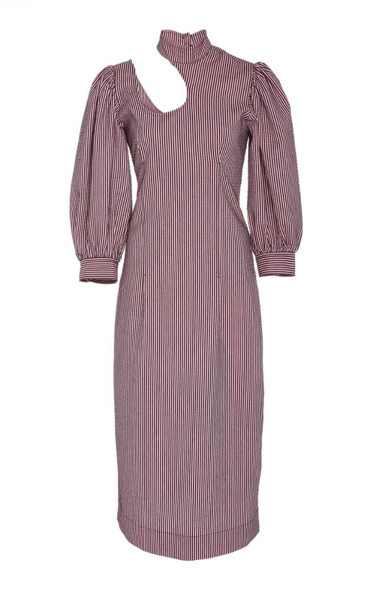 Ganni Printed Cutout Dress