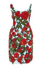 Richard Quinn Embroidered Crepe Dress