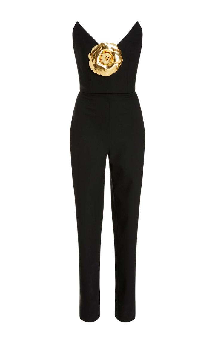 Oscar De La Renta Strapless Jumpsuit