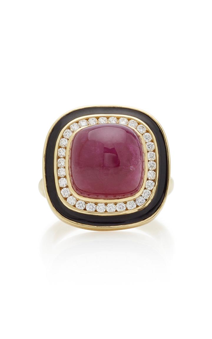 Andrew Glassford Museum Series Sugarload Ruby 18k Yellow Gold Ring