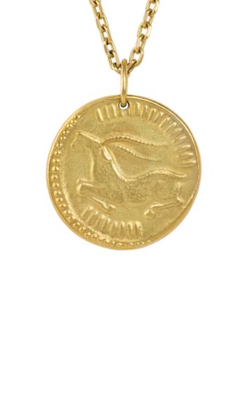 Mahnaz Collection Vintage 18k Gold Capricorn Zodiac Pendant