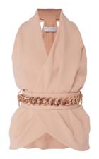 Ralph & Russo Draped Front Top With Chain Belt