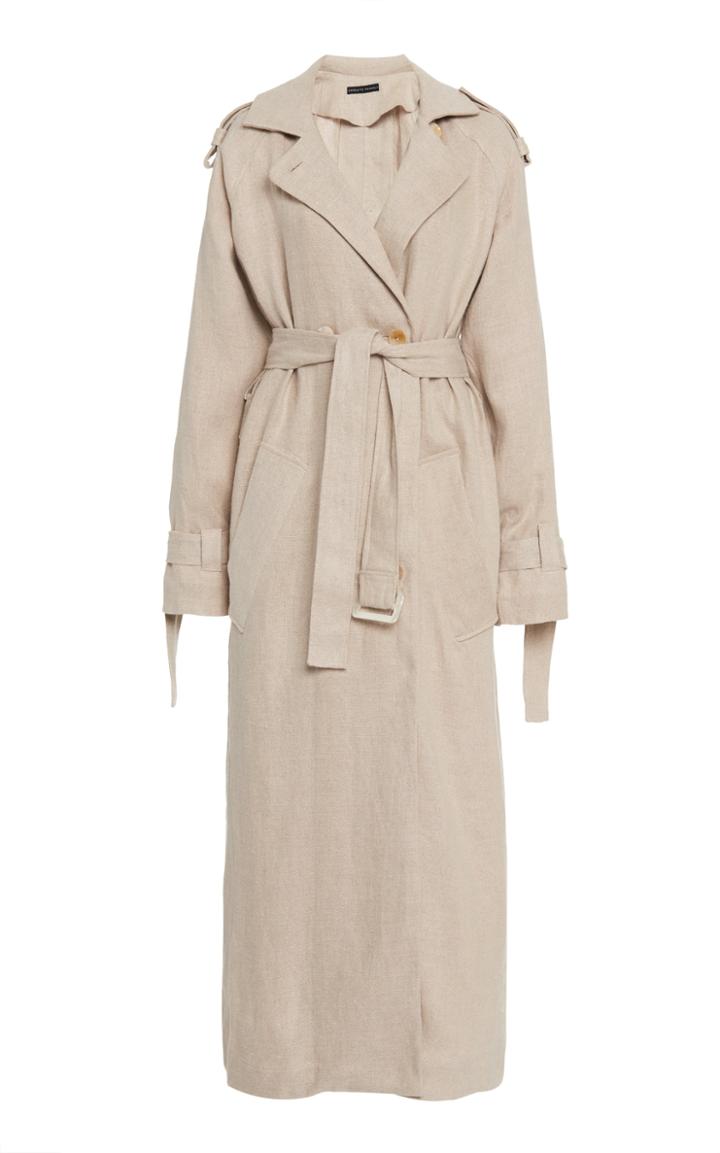 Charlotte Pringels Maline Linen Trench Coat