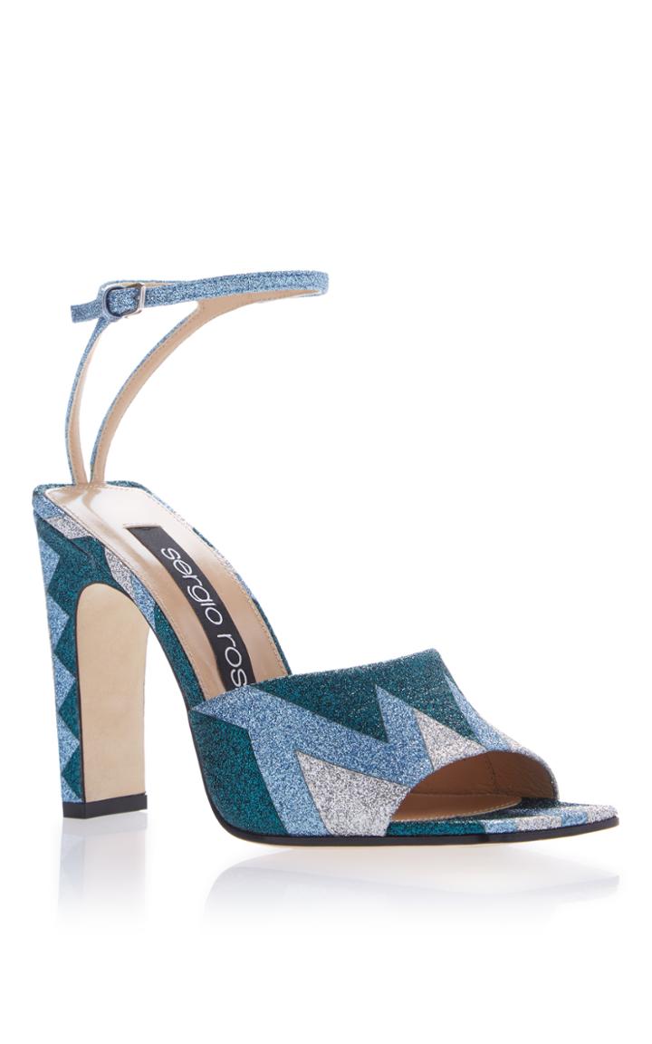 Sergio Rossi Sr1 Graphic Glitter Sandal