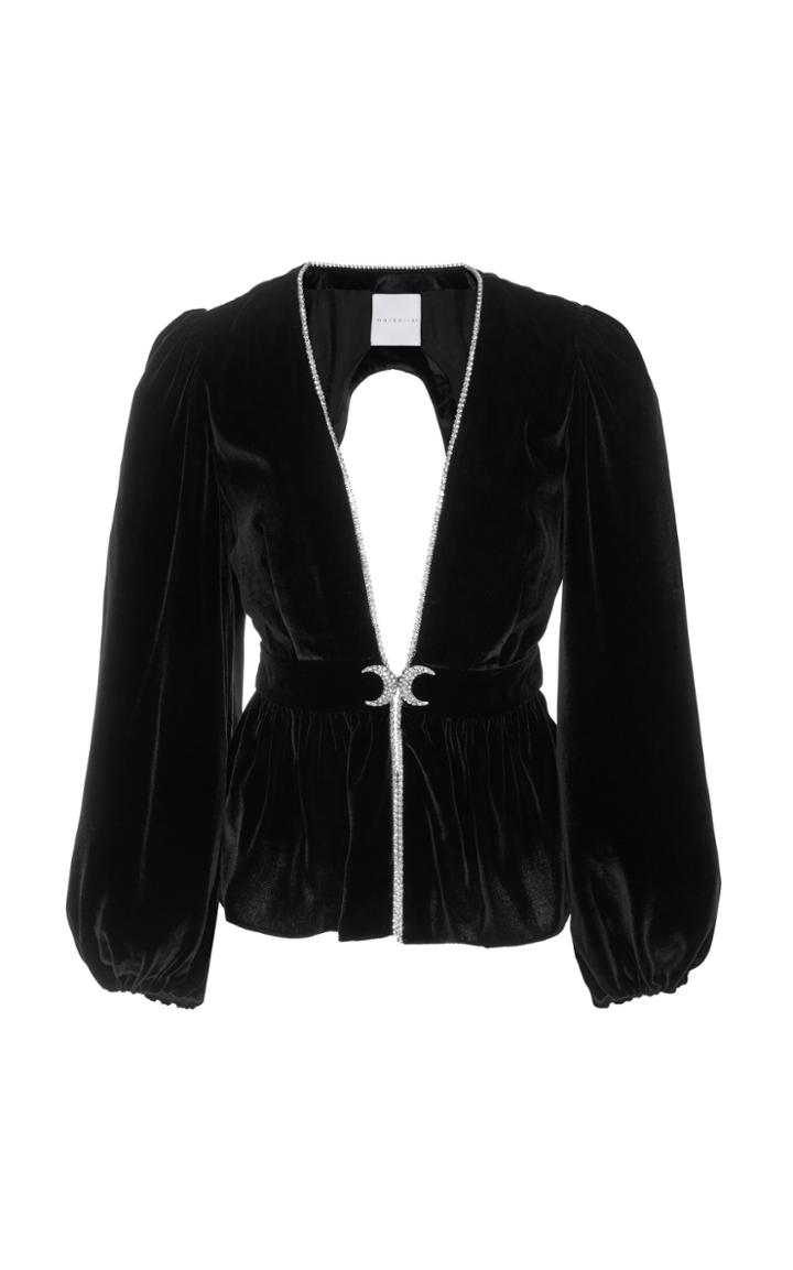 Markarian Exclusive Luisa Crystal-embellished Velvet Top