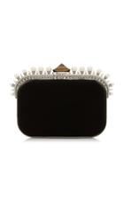 Jimmy Choo Cloud Pearl-embellished Velvet Clutch