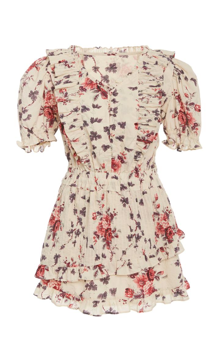 Loveshackfancy Sutton Ruffled Floral-print Cotton Dress