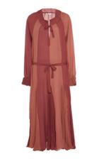 Tre By Natalie Ratabesi The Poona Pleated Silk Dress