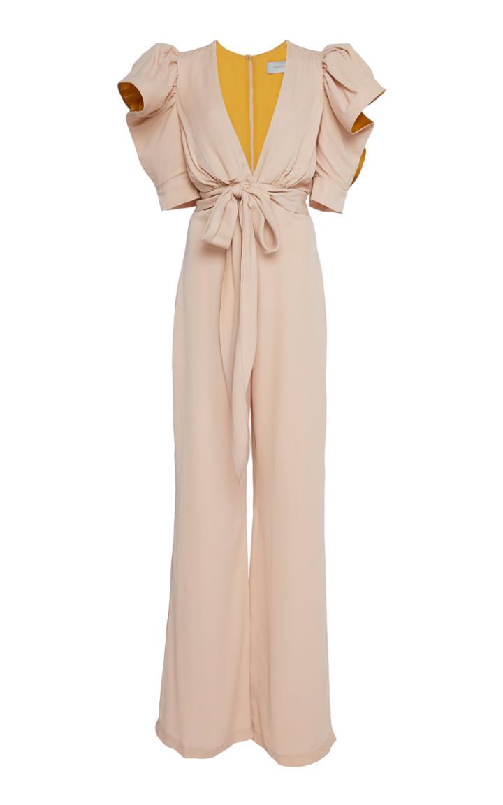Silvia Tcherassi Ruffle-accented Melbourne Crepe Jumpsuit