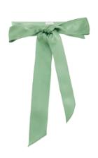 Reem Acra Silk Satin Ribbon Bow Tied Belt