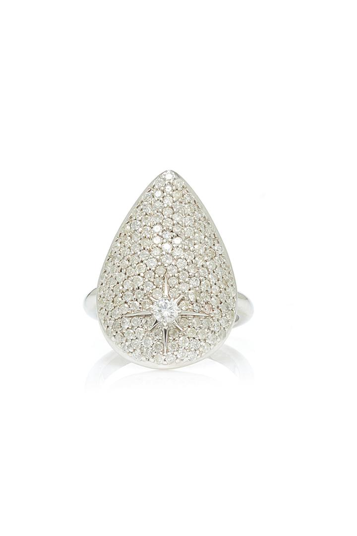 Sheryl Lowe Shield And Diamond Star Ring