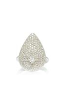 Sheryl Lowe Shield And Diamond Star Ring