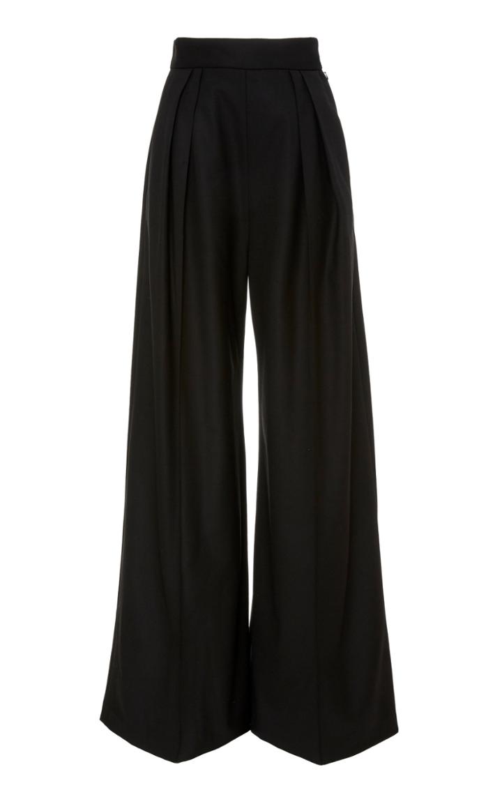 Moda Operandi Brgger Gretta Wide Leg Wool Trousers Size: S