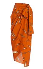 Johanna Ortiz Copper Eco Warrior Cotton Wrap Skirt
