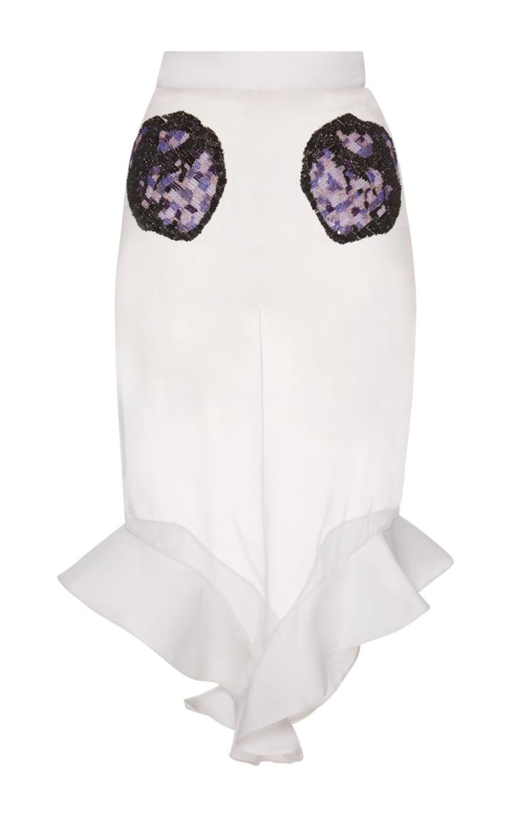 Francesco Scognamiglio Embroidered Knee Length Skirt