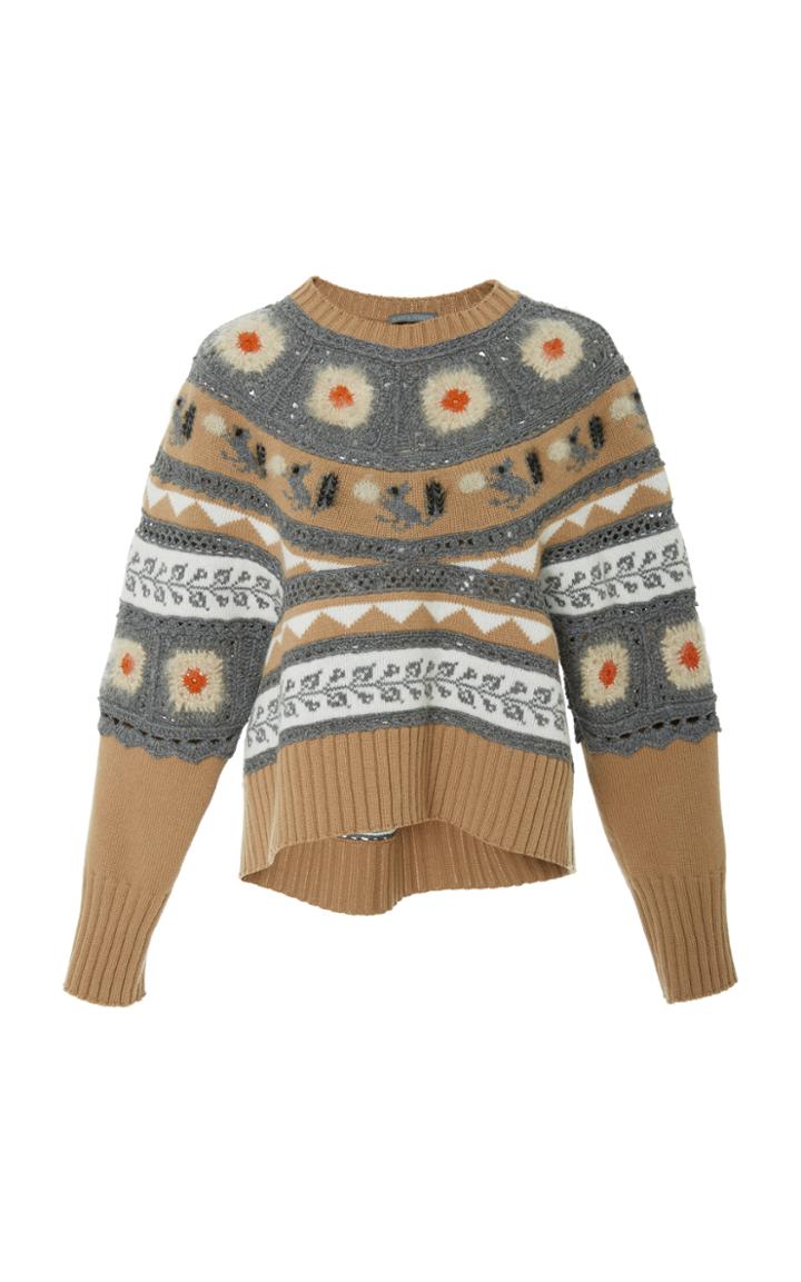 Alberta Ferretti Eyelet Pullover