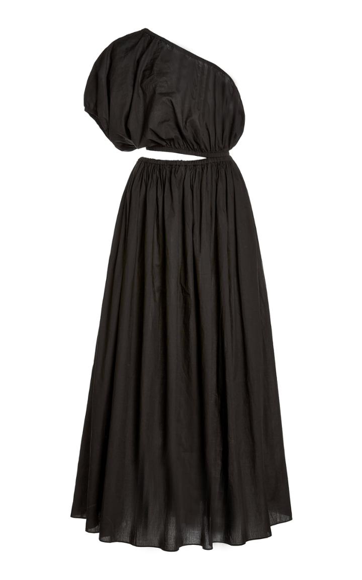 Moda Operandi Matteau Cocoon Cotton Voile One-shoulder Maxi Dress
