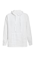 Onia Aj Striped Stretch-cotton Hoodie