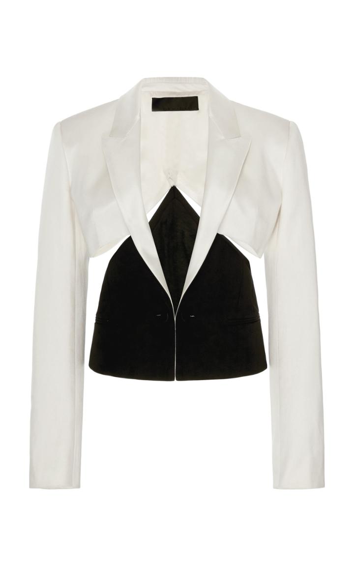 Haider Ackermann Cutout Cotton-silk Blazer
