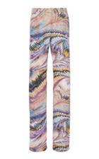 Mary Katrantzou Marbled Mid-rise Leather Pants