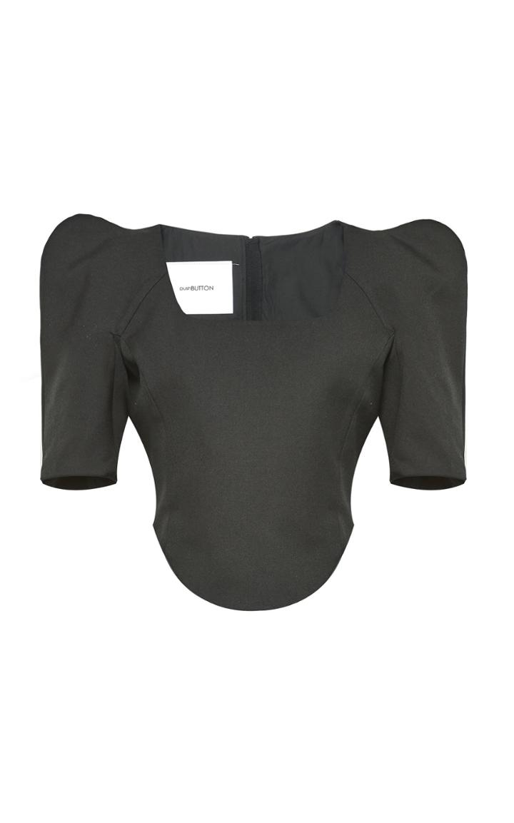 Moda Operandi Pushbutton Square Neck Crop Top Size: S