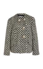 Moda Operandi Oscar De La Renta Striped Wool Cotton Jacket