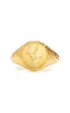Moda Operandi Octavia Elizabeth 18k Yellow Gold Celestial Signet Ring
