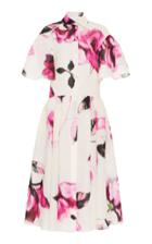 Carolina Herrera Collared Silk Midi Dress
