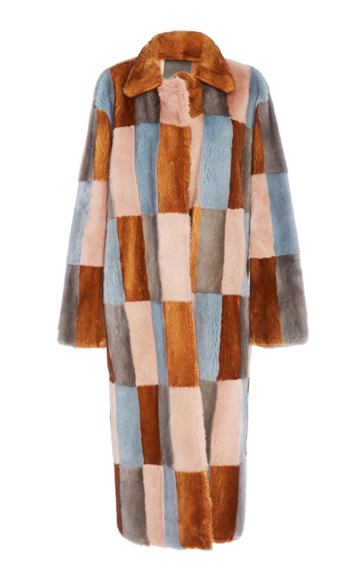 J. Mendel Patchwork Mink Coat