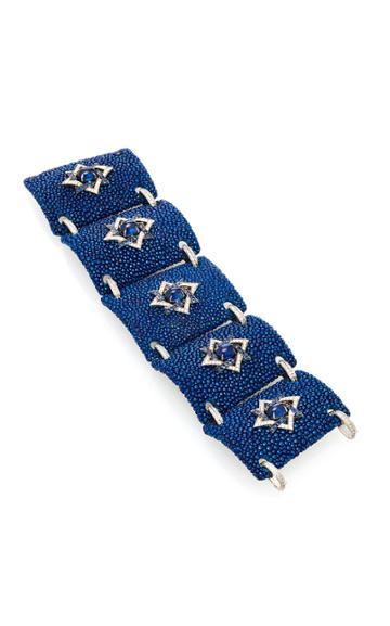 Fabio Salini Cabochon Sapphire And Leather Bracelet