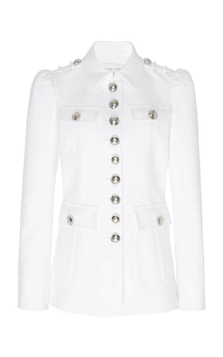 Moda Operandi Michael Kors Collection Cotton Twill Military Jacket Size: 4