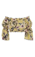Philosophy Di Lorenzo Serafini Off-the-shoulder Floral Crop Top