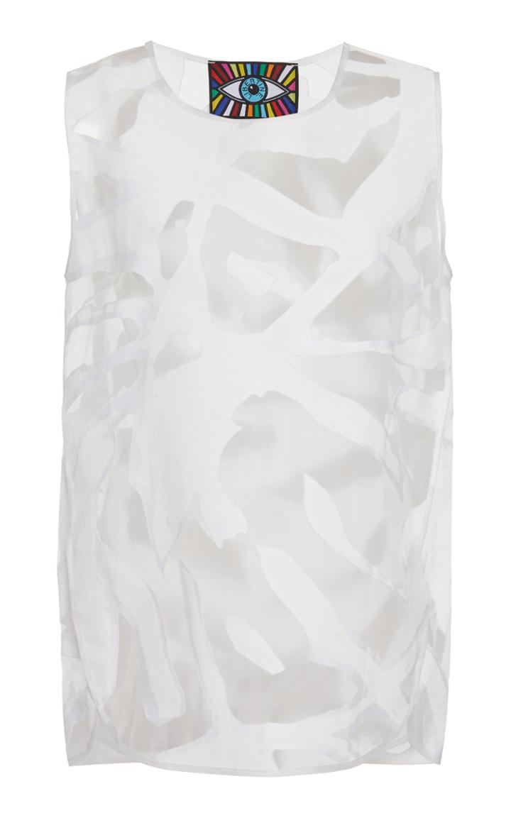 Moda Operandi Libertine Sheer Zebra Shell Tank Top Size: Xs