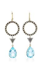 Misahara Lindi 18k Gold Topaz And Diamond Earrings