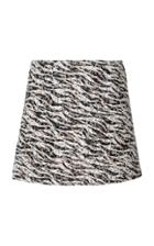 Moda Operandi Anas Jourden Zebra-print A-line Cotton-blend Mini Skirt Size: 36