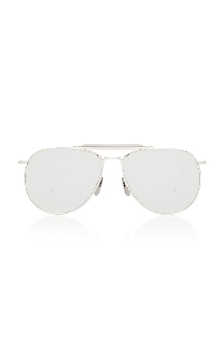 Thom Browne Sun Mirrored Aviator Sunglasses