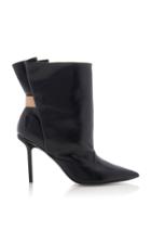 N 21 N&deg;21 Gathered Leather Ankle Boots