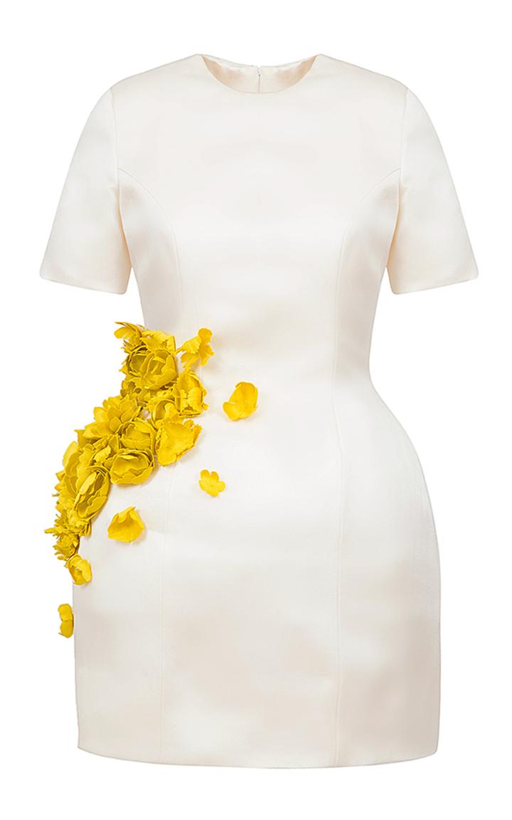Esme Vie Zeste Floral Applique Mini Dress
