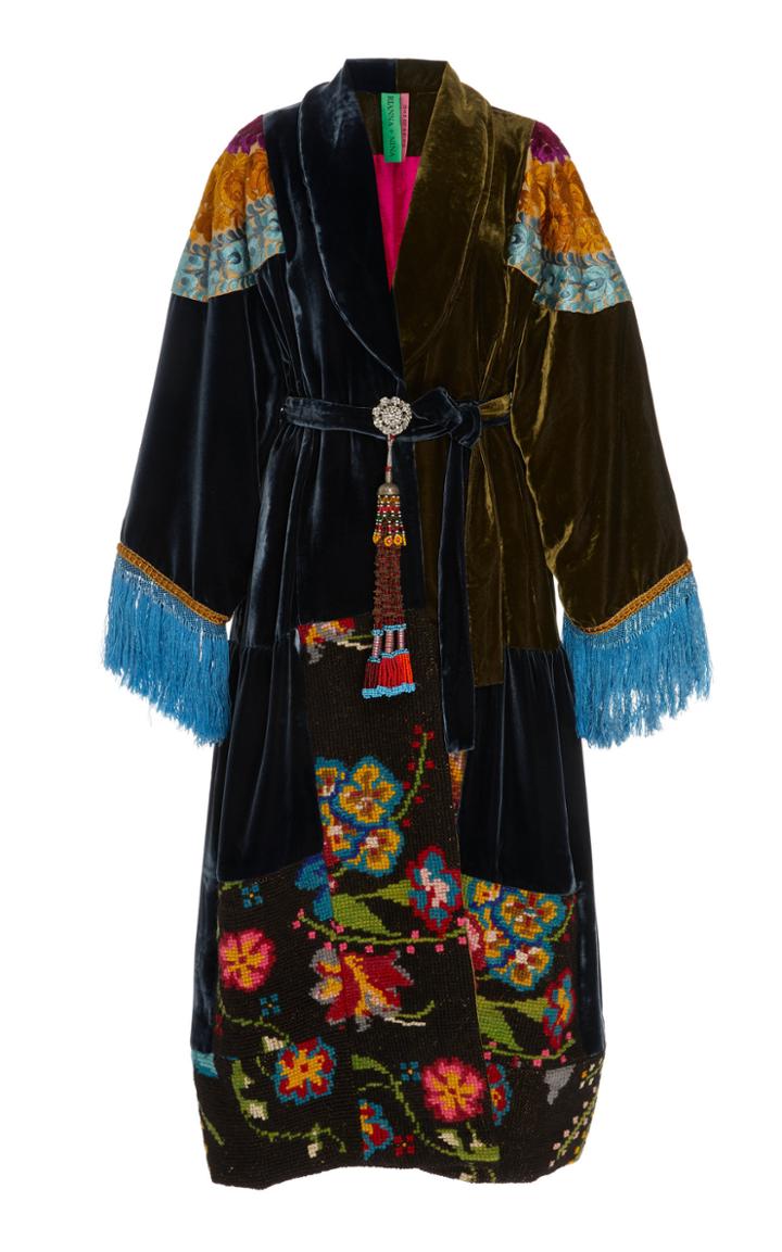 Rianna + Nina Exclusive One Of A Kind Silk Velvet Coat