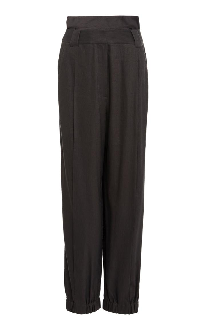 Moda Operandi Tibi Wesson Linen Double Waisted Sculpted Baggy Pants Size: 0