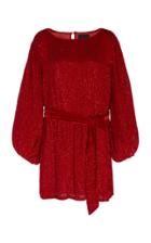 Retrofte Grace Belted Sequined Dress