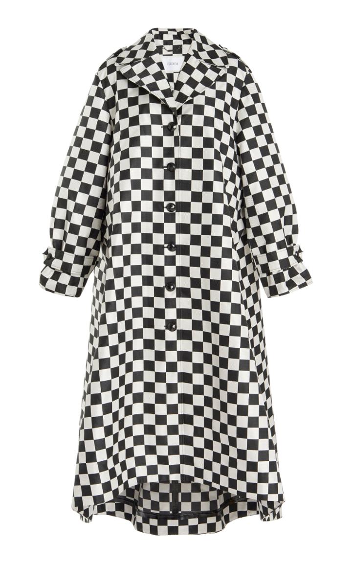 Moda Operandi Erdem Vernon Checkered A-line Coat