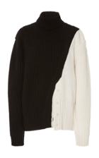 Prabal Gurung Color Blocked Cashmere Turtleneck Sweater Size: S