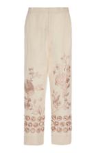 Biyan Paulette Cotton-blend Cropped Straight-leg Pants