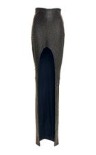 Balmain Leather Open Front Skirt