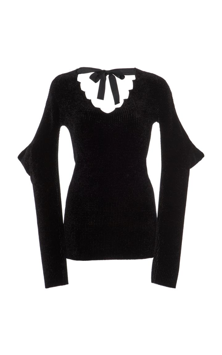 Loewe Velvet-effect V-neck Sweater